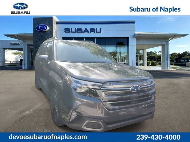 2026 Subaru FORESTER Limited in Magnetite Gray Metallic — front three-quarter view