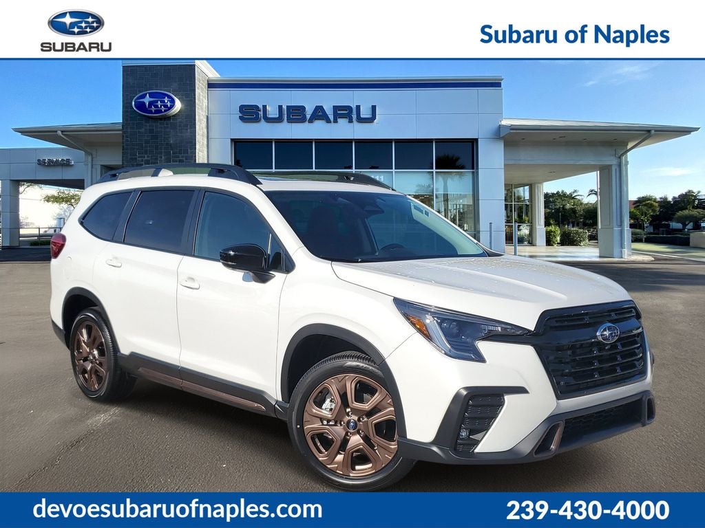 2026 Subaru ASCENT Limited Bronze Edition 7-Passenger in Crystal White Pearl — front three-quarter view