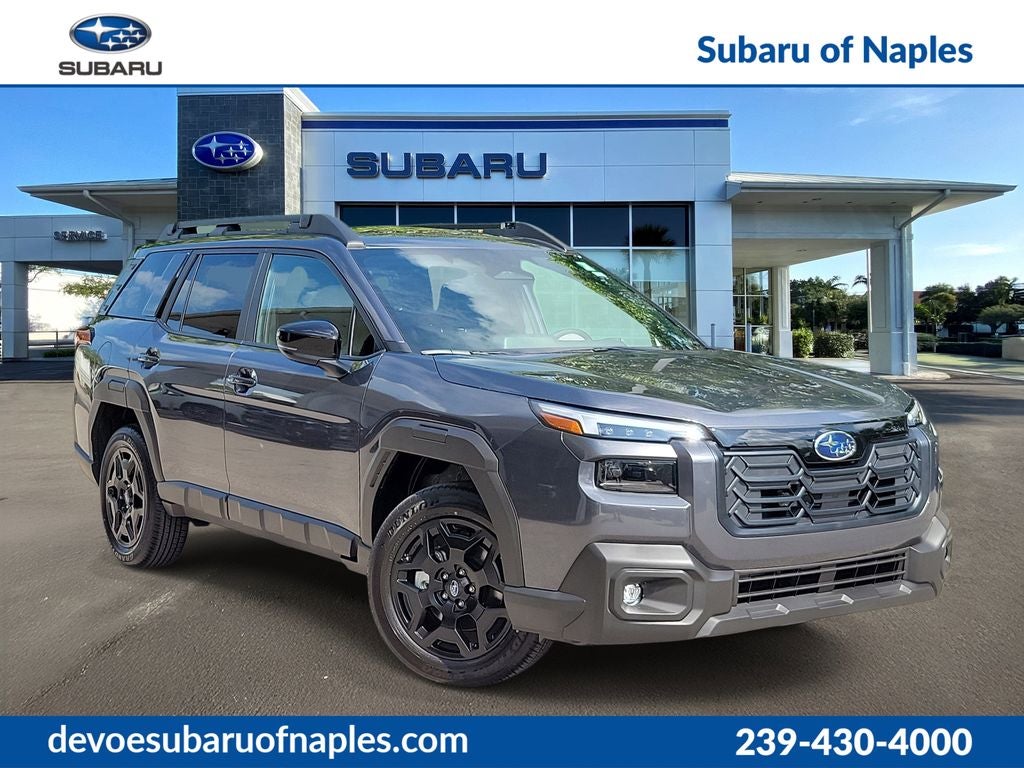 2026 Subaru OUTBACK Limited in Magnetite Gray Metallic — front three-quarter view
