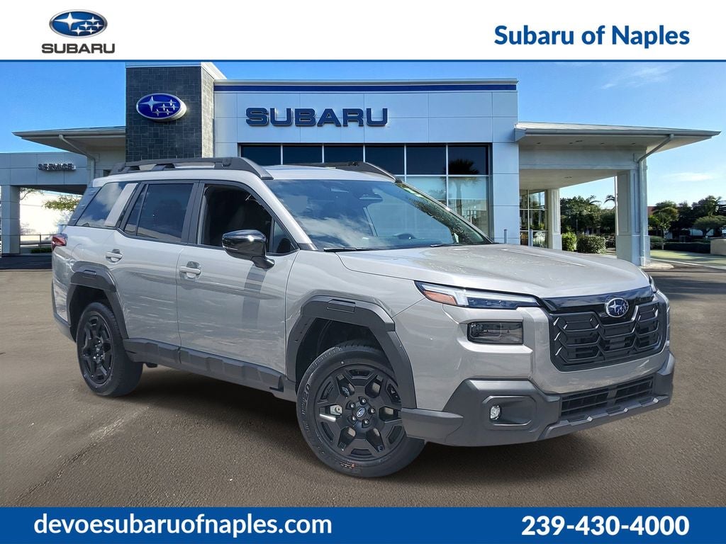 2026 Subaru OUTBACK Limited in River Rock Pearl — front three-quarter view