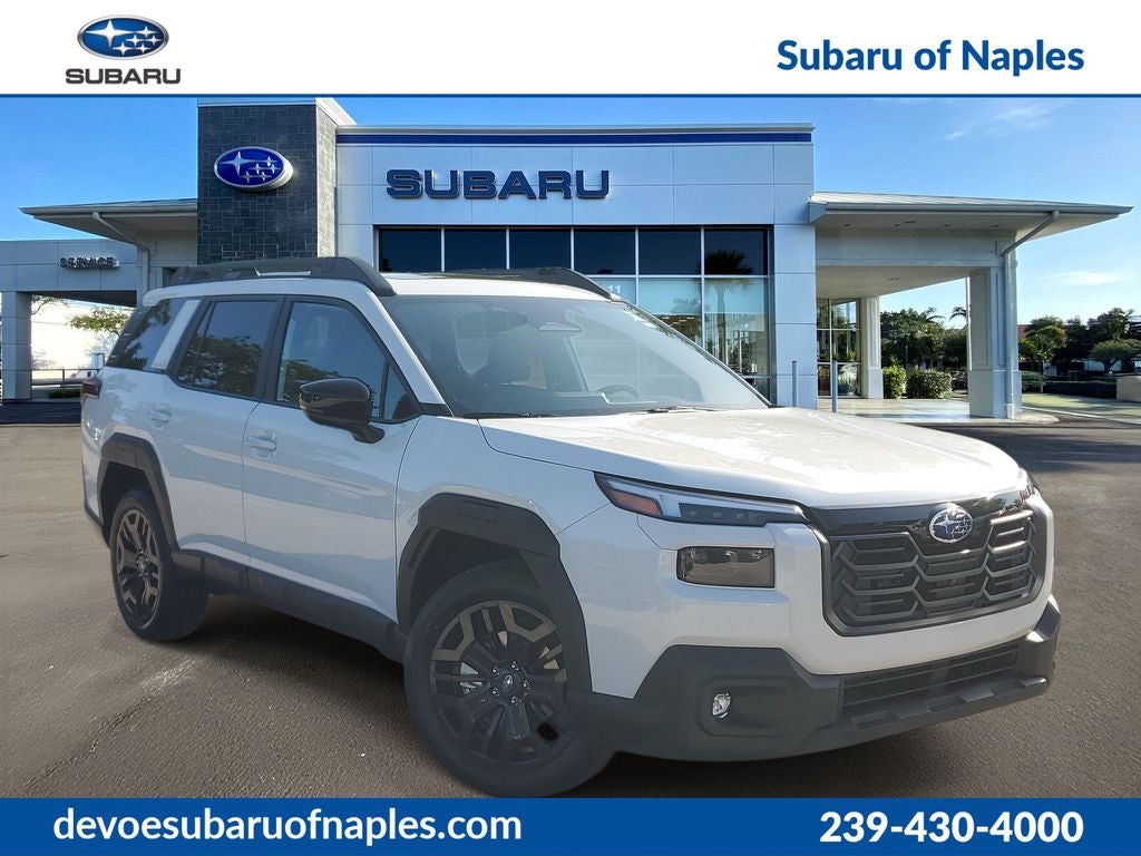 2026 Subaru OUTBACK Limited XT in Crystal White Pearl — front three-quarter view