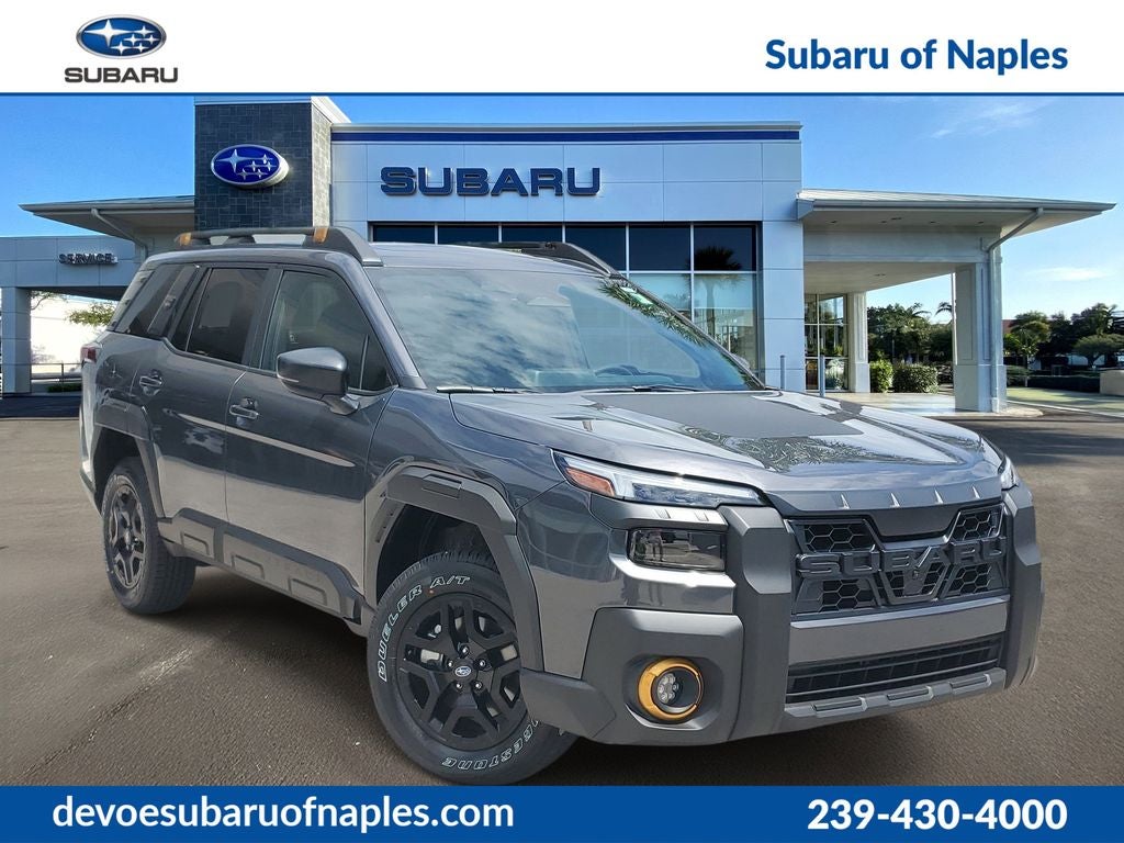 2026 Subaru OUTBACK Wilderness in Magnetite Gray Metallic — front three-quarter view