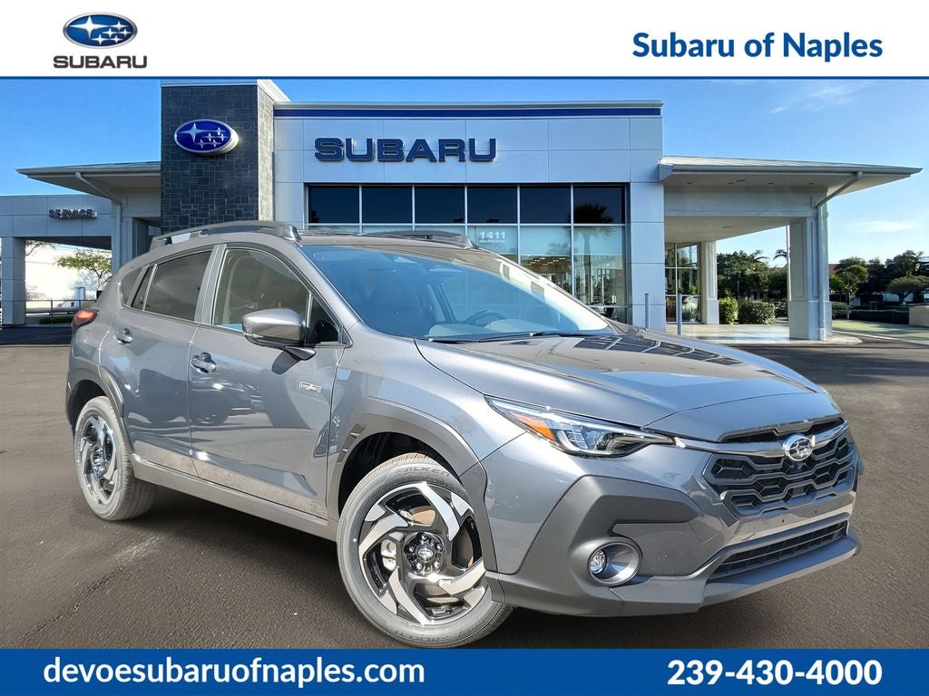 2026 Subaru CROSSTREK Limited Hybrid in Magnetite Gray Pearl — front three-quarter view