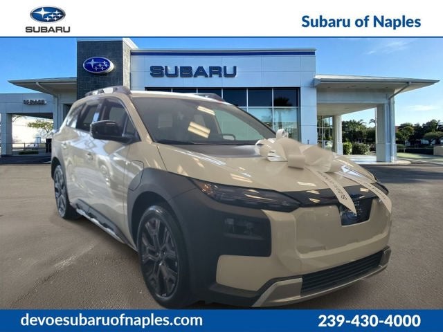2026 Subaru TRAILSEEKER Limited in Crystal White Pearl — front three-quarter view