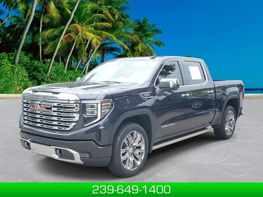 2025 GMC Sierra Denali in Titanium Rush Metallic — front three-quarter view