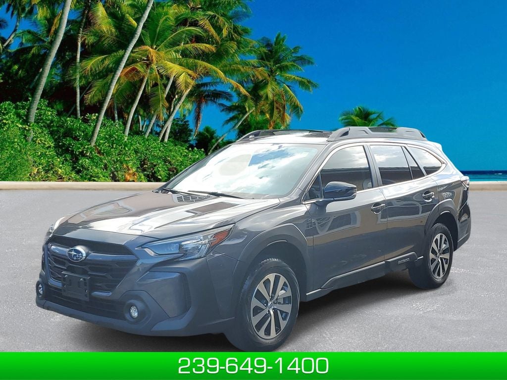 2024 Subaru Outback Premium in Magnetite Gray Metallic — front three-quarter view
